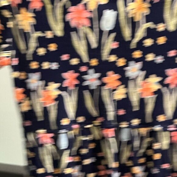 NWOT Talbots Floral Print Maxi Dress - Blue, Pink, Yellow, Green #138 - Picture 3 of 5